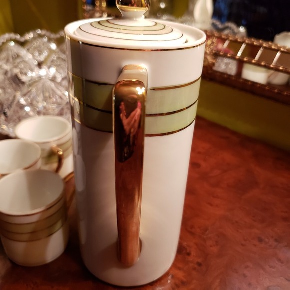 DEMITASSE ESPRESSO COFFEE POT SET 3 CUPS  CREAMER - Picture 8 of 8